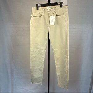 NWT Frame L'Homme Slim Fit Mid-Rise Milk Beige 30